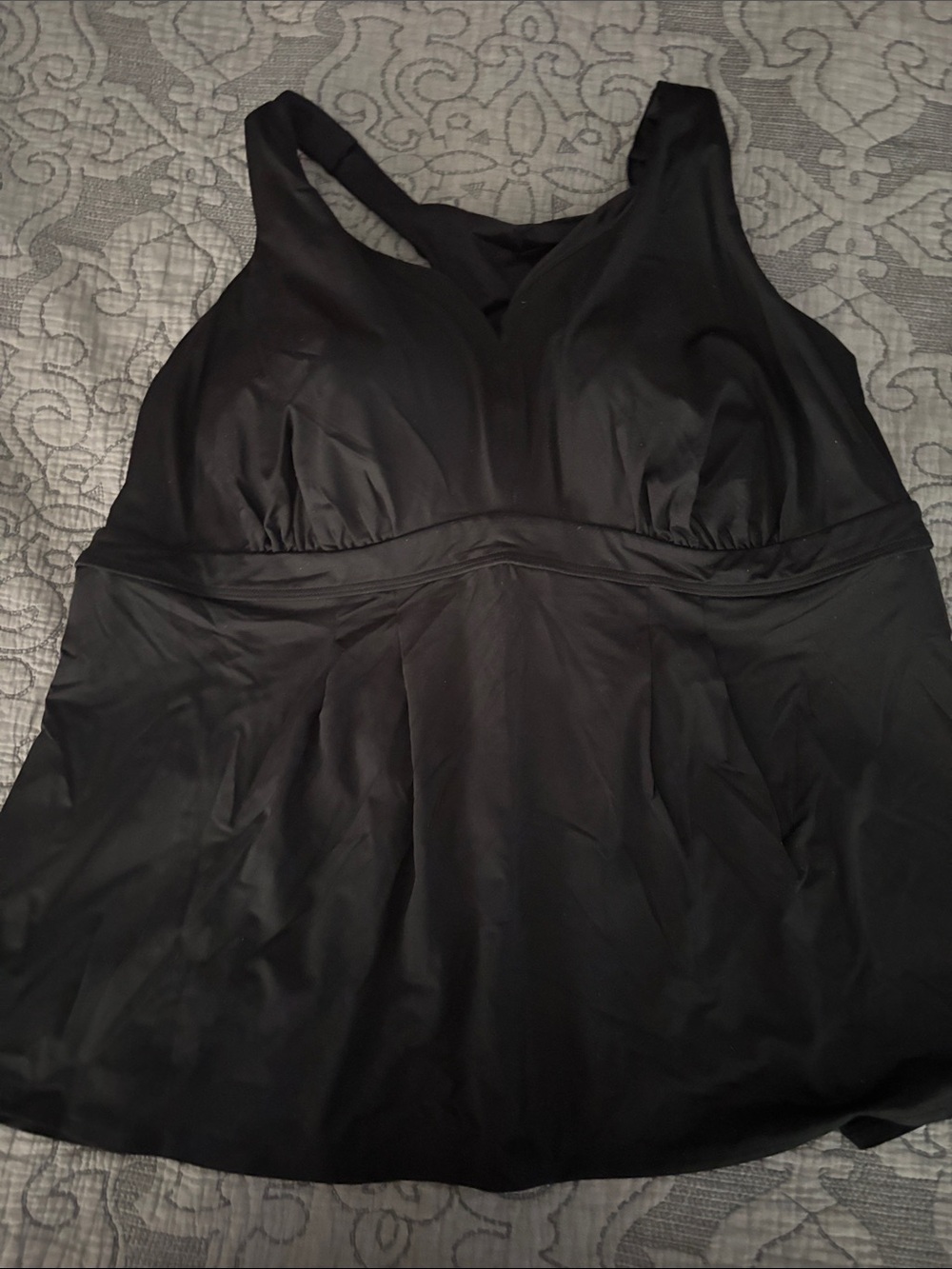 Lands' End Black One-Piece Swimdress
